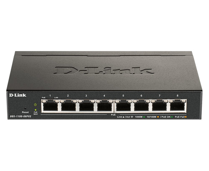 EAN 0790069453311 - D-Link DGS-1100-08PV2/B Gestionado L2/L3 Gigabit Ethernet (10/100/1000) Energía sobre Ethernet (PoE) Negr imagen 1