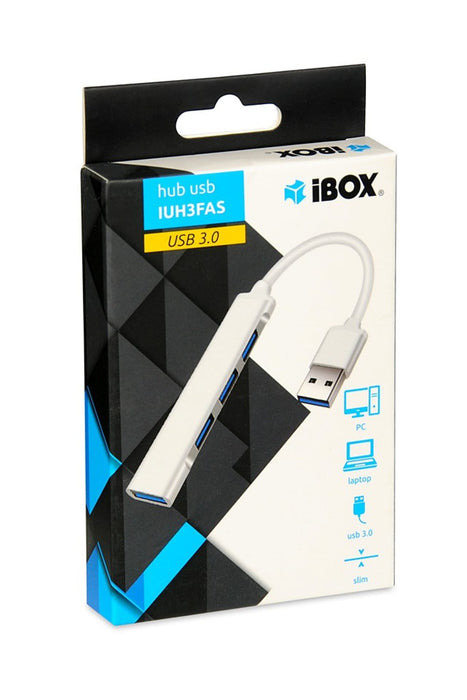 EAN 5903968680312 - iBox IUH3FAS hub de interfaz USB 3.2 Gen 1 (3.1 Gen 1) Type-A 5000 Mbit/s Blanco imagen 9