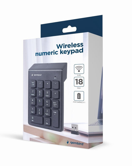 EAN 8716309124935 - Gembird KPD-W-02 teclado numérico Portátil/PC Bluetooth Negro imagen 2