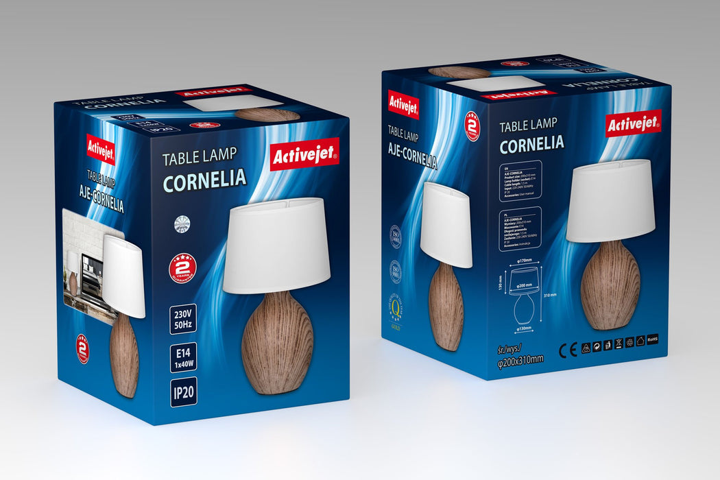EAN 5901443123569 - Activejet AJE-CORNELIA lámpara de mesa Madera imagen 3