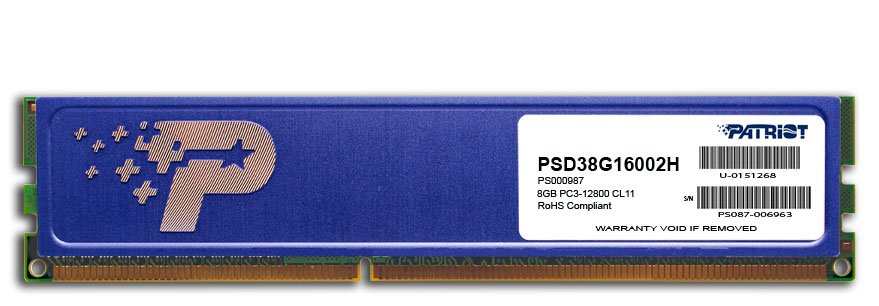 EAN 0815530013167 - Patriot Memory DDR3 8GB PC3-12800 (1600MHz) DIMM módulo de memoria 2 x 4 GB imagen 1
