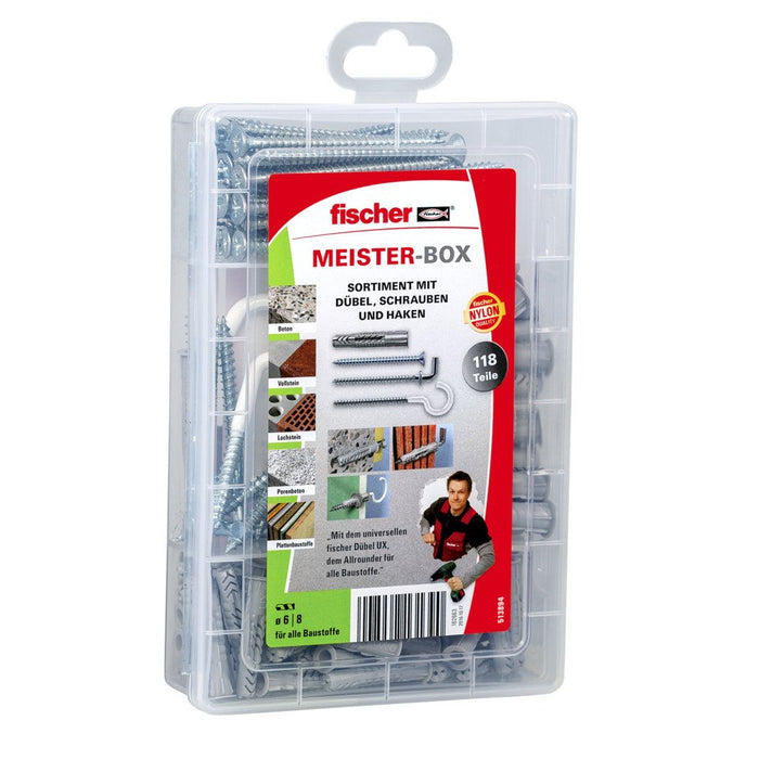 EAN 4048962131390 - Fischer MEISTER-BOX UX 75 pieza(s) Juego de enchufes de pared y tornillos imagen 1