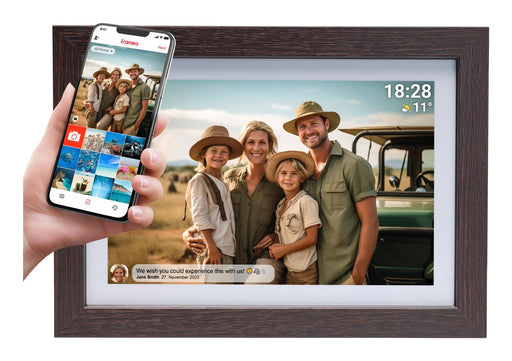 EAN 5706751070310 - Denver PFF-1042DWMK2 marco fotográfico digital Madera 25,6 cm (10.1") Pantalla táctil Wifi imagen 2