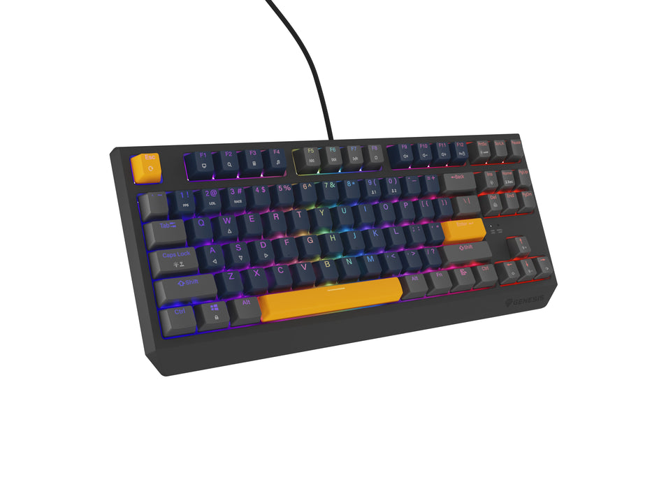 EAN 5901969444445 - GENESIS THOR 230 TKL teclado Juego USB + RF Wireless + Bluetooth QWERTY Negro, Azul, Gris, Naranja imagen 16