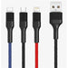 EAN 6920680899012 - PINBOX XONB54BK cable USB USB 2.0 1,2 m USB A USB C/Micro-USB B/Lightning Negro imagen 3