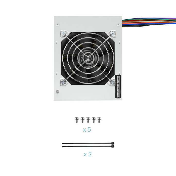 EAN 8433281007376 - TooQ Fonte Ecopower II unidad de fuente de alimentación 500 W 20+4 pin ATX SFX Plata imagen 11