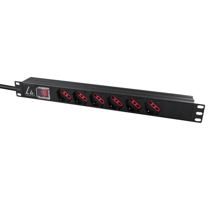 EAN 5715063205921 - Lanview LVR-2MIT-SW-IT6 unidad de distribución de energía (PDU) 1U Negro imagen 2