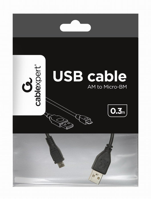 EAN 8716309072328 - Gembird USB 2.0/microUSB 2.0, 0.3m cable USB 0,3 m USB A Micro-USB B Negro imagen 3
