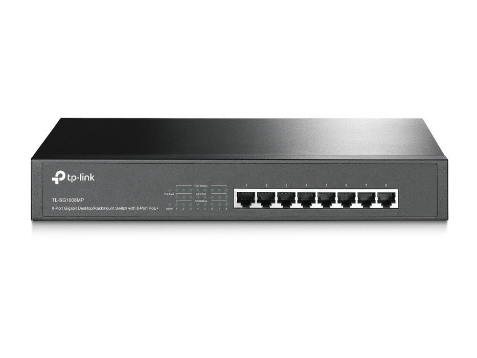 EAN 6935364085254 - TP-Link TL-SG1008MP No administrado Gigabit Ethernet (10/100/1000) Energía sobre Ethernet (PoE) 1U Negro imagen 1