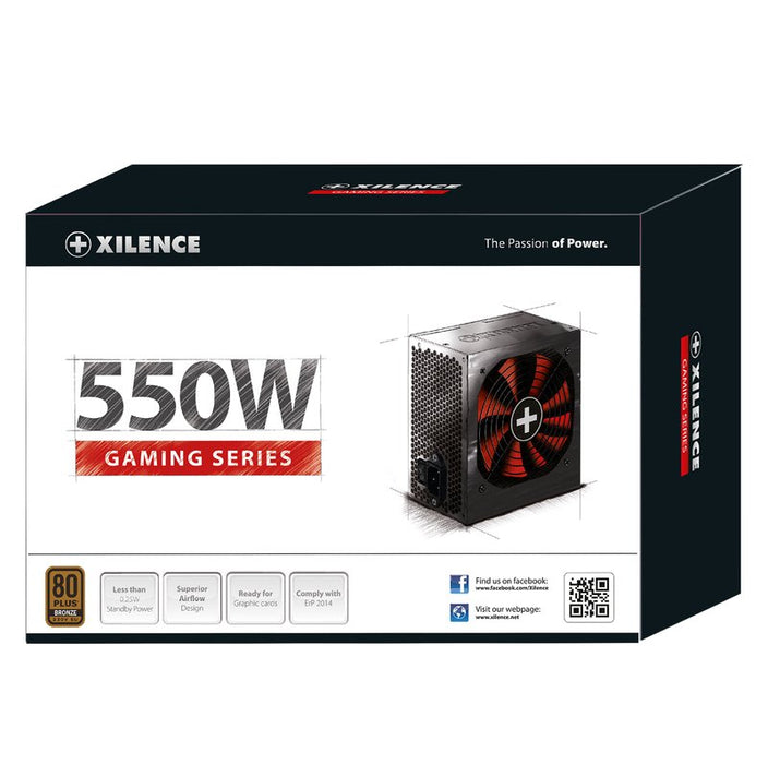 EAN 4044953501685 - Xilence Performance A+ XN215 unidad de fuente de alimentación 550 W 20+4 pin ATX ATX Negro imagen 4
