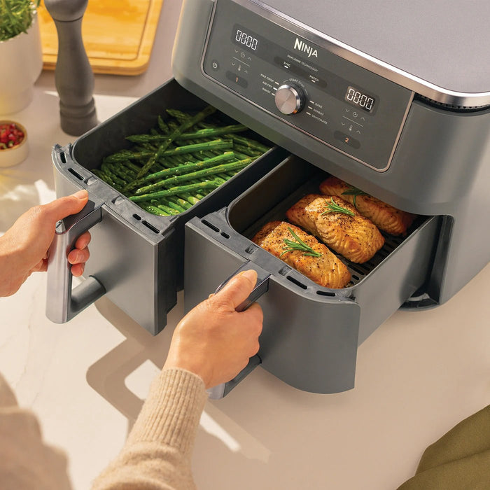 EAN 622356322676 - Ninja DZ400EU freidora Doble 9,5 L Independiente 2470 W Freidora de aire caliente Gris imagen 9