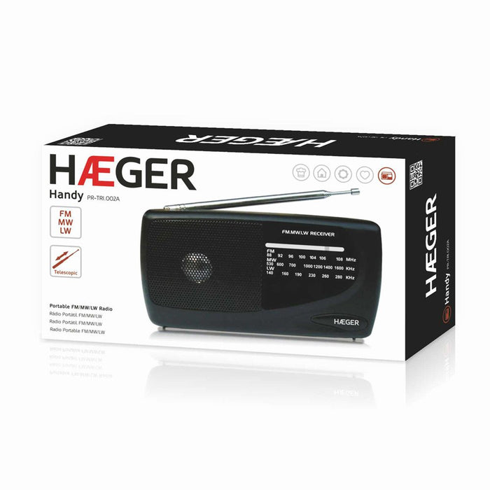 EAN 5608475006449 - Haeger PR-TRI.002A radio Portátil Negro imagen 2
