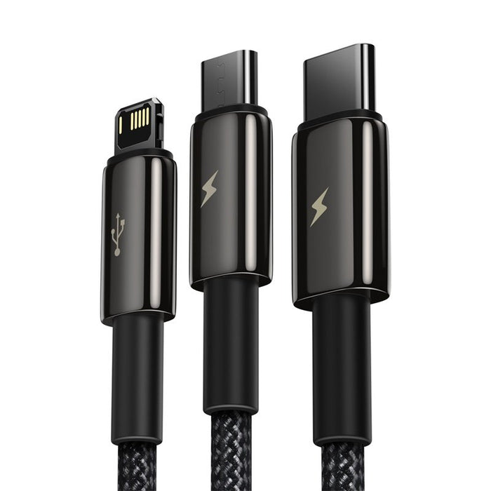 EAN 6953156204973 - Baseus Tungsten Gold 3-in-1 cable USB USB 2.0 1,5 m USB A USB C/Micro USB A/Lightning Negro imagen 4