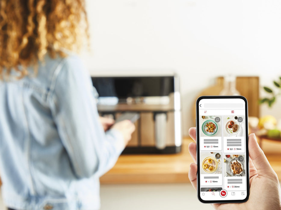 EAN 3045380024236 - Tefal Dual Easy Fry & Grill EY905D Doble 8,3 L Independiente 2700 W Freidora de aire caliente Acero inoxi imagen 12