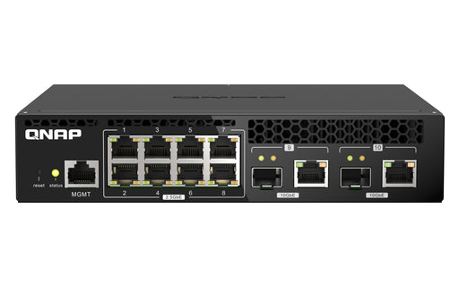 EAN 4713213518762 - QNAP QSW-M2108R-2C switch Gestionado L2 2.5G Ethernet (100/1000/2500) Energía sobre Ethernet (PoE) Negro imagen 1