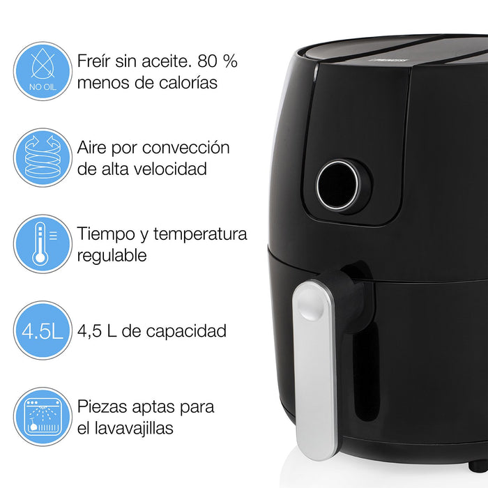 EAN 8713016076182 - Princess 182025 Sencillo 4,5 L Independiente 1500 W Freidora de aire caliente Negro imagen 49