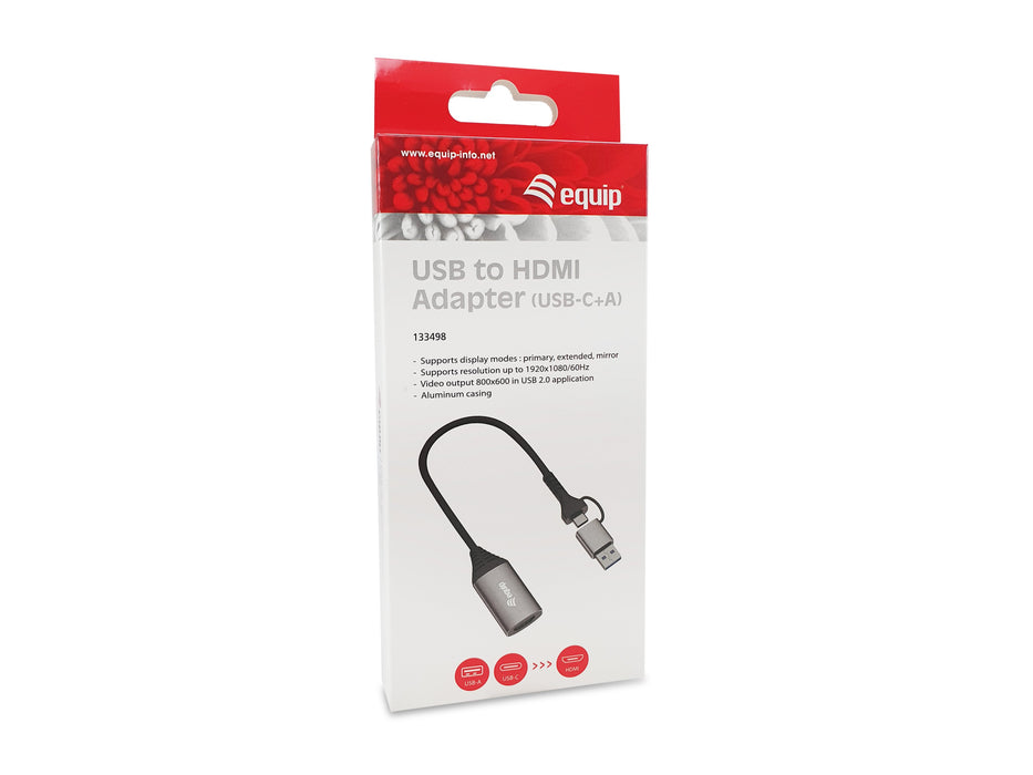 EAN 4015867242353 - Equip 133498 Adaptador gráfico USB 1920 x 1080 Pixeles Gris imagen 3