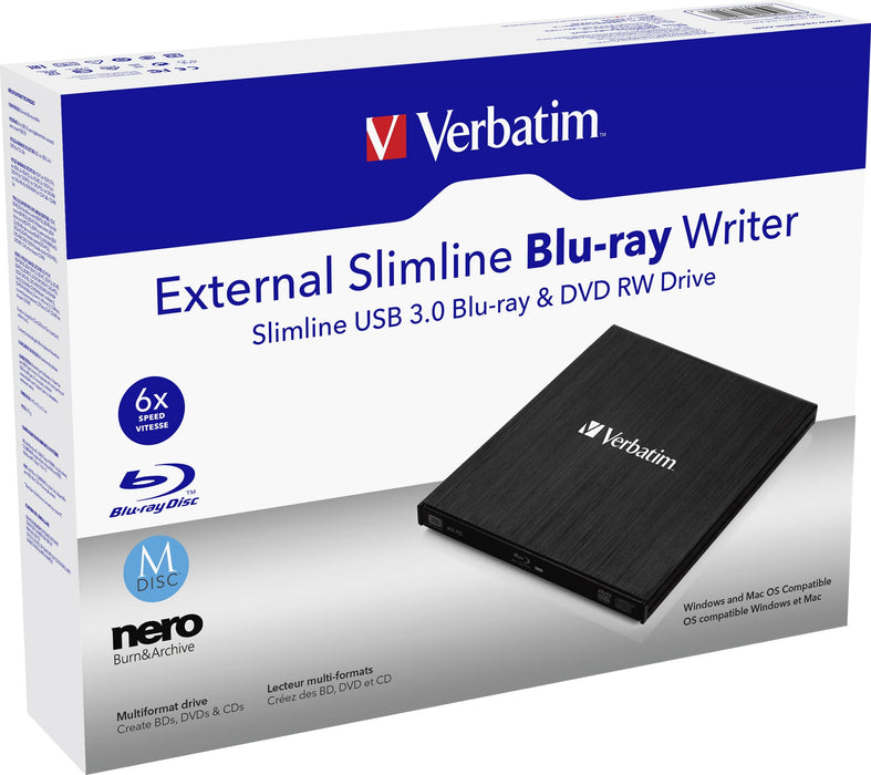 EAN 0023942438908 - Verbatim External Slimline unidad de disco óptico Blu-Ray RW Negro imagen 7