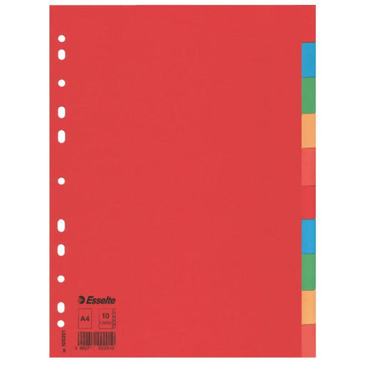 EAN 5902812002010 - Esselte Multicoloured Card Dividers divisor Multicolor 1 pieza(s) imagen 1