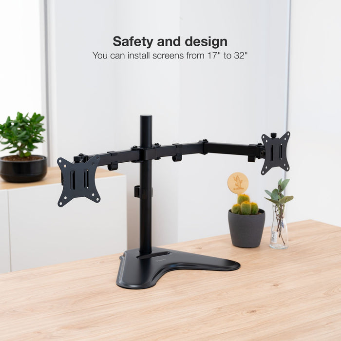 EAN 8433281012028 - TooQ DB1702TN-B soporte para monitor 81,3 cm (32") Escritorio Negro imagen 5