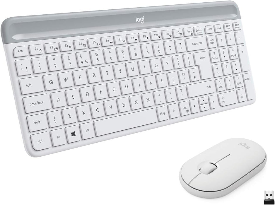 Teclado Español + Ratón Logitech Mk470 Inalámbrico Blanco