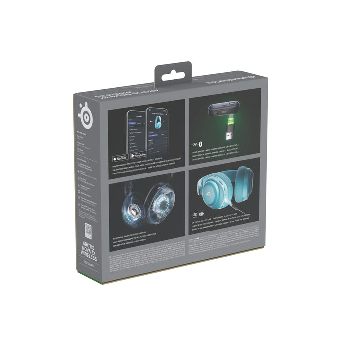 EAN 5707119059619 - Steelseries Arctis Nova 3X Auriculares Inalámbrico Diadema Música/uso diario Bluetooth Color aguamarina imagen 7