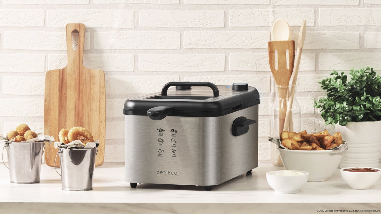 EAN 8435484030731 - Cecotec CleanFry Infinity 3000 Sencillo 5,6 L Independiente 2400 W Freidora Negro, Acero inoxidable imagen 8