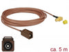 EAN 4043619896837 - DeLOCK 89683 cable coaxial RG-316 5 m FAKRA F SMA Negro, Marrón, Oro, Amarillo imagen 1