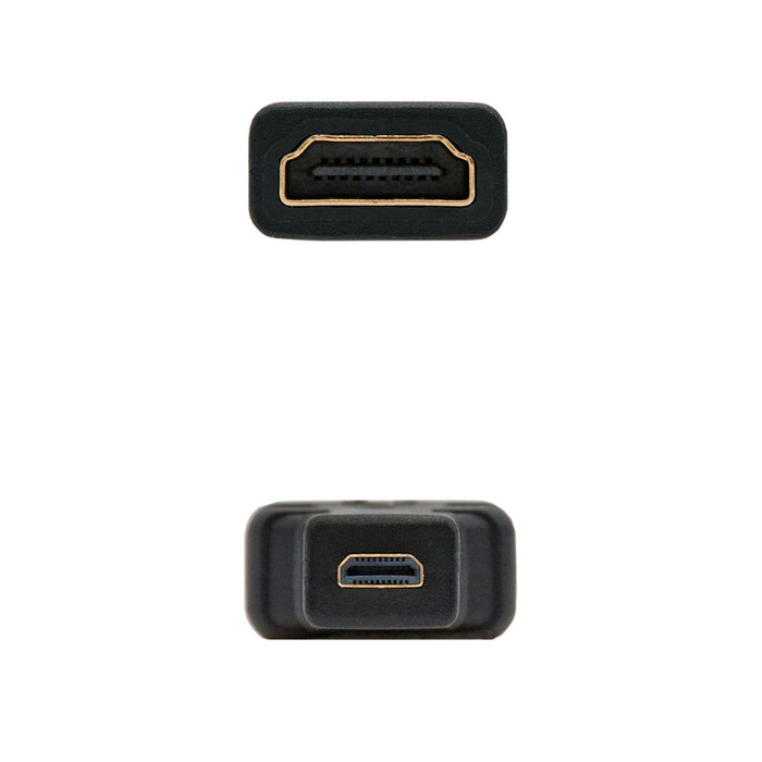 EAN 8433281006058 - Nanocable 10.15.1206 cambiador de género para cable HDMI Micro HDMI Negro imagen 2