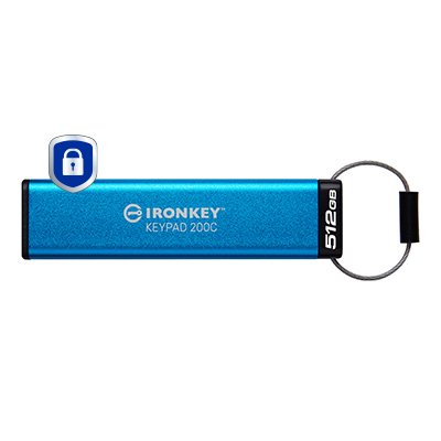 EAN 0740617336597 - Kingston Technology IronKey Keypad 200 unidad flash USB USB Tipo C 3.2 Gen 1 (3.1 Gen 1) Azul imagen 1