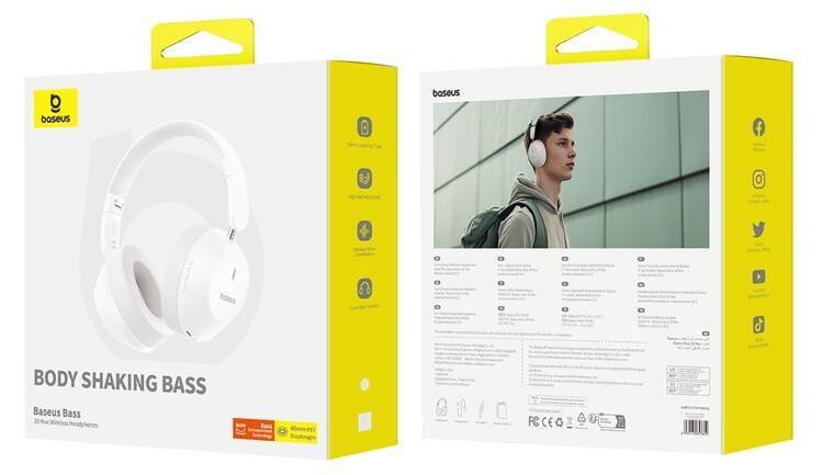 EAN 6932172657819 - Baseus Bass 30 Max Auriculares Inalámbrico y alámbrico Diadema Llamadas/Música Bluetooth Blanco imagen 9