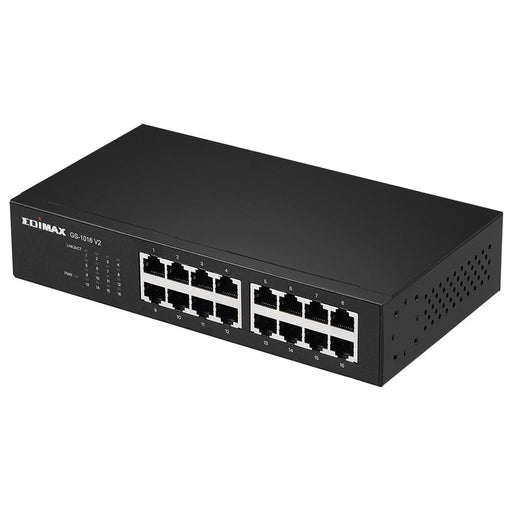 EAN 4717964704283 - Edimax GS-1016 V2 switch Gestionado Gigabit Ethernet (10/100/1000) Negro imagen 2