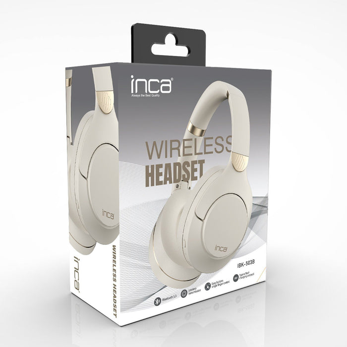 EAN 8681949015199 - Inca IBK-503B auricular y casco Auriculares Inalámbrico Diadema Llamadas/Música Bluetooth Blanco imagen 4