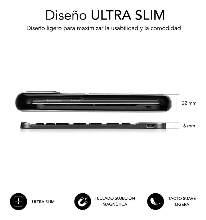 EAN 8436586743123 - SUBBLIM SUBKT3-BTL310 teclado para móvil QWERTY Español Bluetooth Negro imagen 3