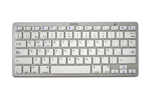 EAN 8435099531173 - Nilox NXKB01S teclado Universal QWERTY Español Plata, Blanco imagen 2