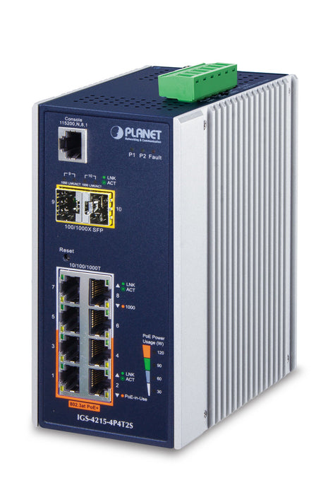 EAN 4711605281607 - PLANET IGS-4215-4P4T2S switch Gestionado L2/L4 Gigabit Ethernet (10/100/1000) Energía sobre Ethernet (PoE imagen 1
