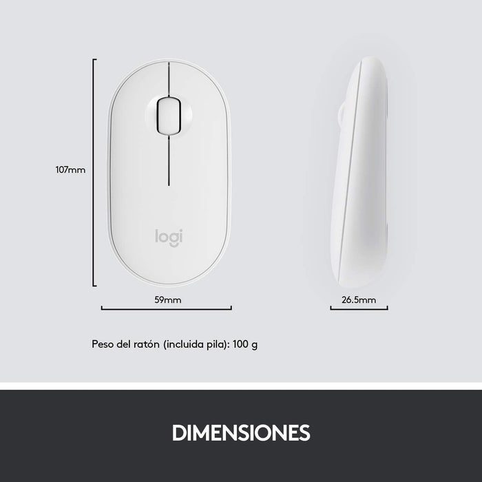 Teclado Español + Ratón Logitech Mk470 Inalámbrico Blanco