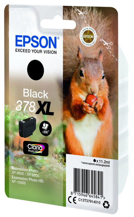 EAN 8715946645858 - Epson Squirrel C13T37914020 cartucho de tinta 1 pieza(s) Original Alto rendimiento (XL) Negro imagen 3