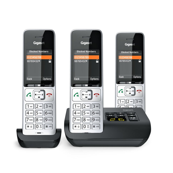 EAN 4250366866659 - Gigaset COMFORT 500A Trio Teléfono DECT/analógico Identificador de llamadas Negro, Plata imagen 8