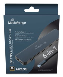 EAN 4260664877462 - MediaRange MRCS519 hub de interfaz USB Tipo C 5000 Mbit/s Plata imagen 2