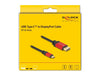 EAN 4043619800926 - DeLOCK 80092 adaptador de cable de vídeo USB Tipo C Negro, Rojo imagen 3