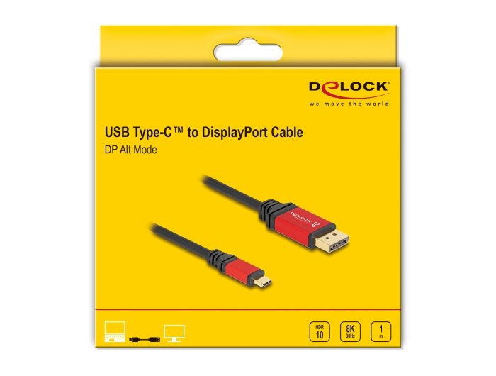 EAN 4043619800926 - DeLOCK 80092 adaptador de cable de vídeo USB Tipo C Negro, Rojo imagen 3