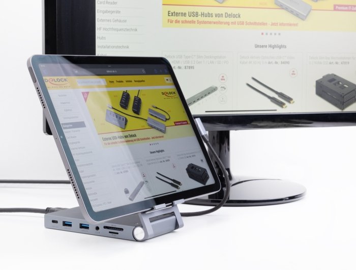 EAN 4043619881994 - DeLOCK 88199 base para portátil y replicador de puertos Alámbrico USB 3.2 Gen 1 (3.1 Gen 1) Type-C Gris imagen 6