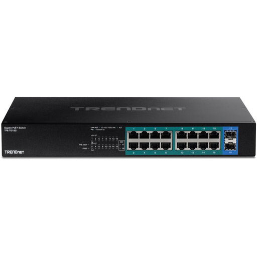 EAN 0710931162349 - Trendnet TPE-TG182 switch Gigabit Ethernet (10/100/1000) Energía sobre Ethernet (PoE) 1U Negro imagen 2