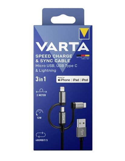 EAN 4008496066315 - Varta 57937 101 111 cargador de dispositivo móvil Universal Lightning, USB Interior imagen 1