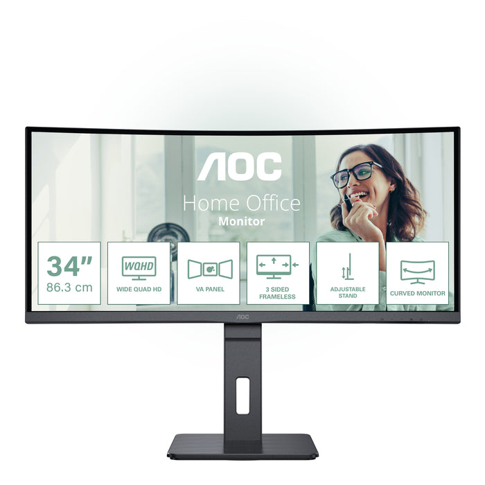 EAN 4038986110730 - AOC CU34P3CV pantalla para PC 86,4 cm (34") 3440 x 1440 Pixeles UltraWide Quad HD LED Negro imagen 1