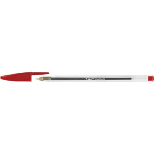 EAN 3086123001077 - BIC Cristal Medium Rojo Bolígrafo Medio 50 pieza(s) imagen 1