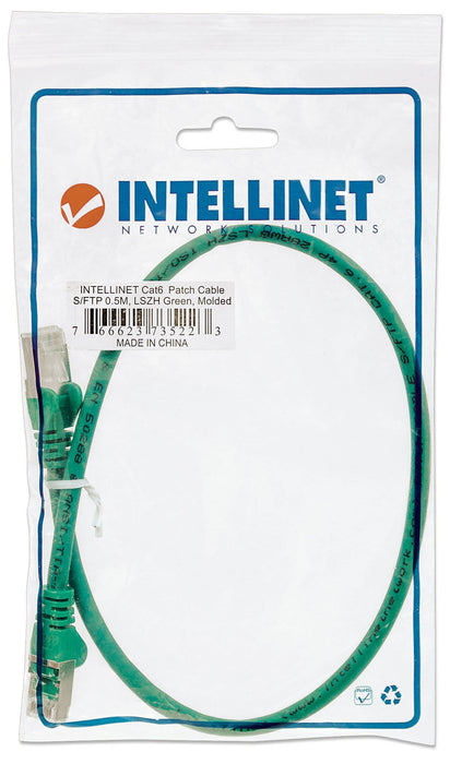 EAN 0766623735223 - Intellinet 735223 cable de red Verde 0,5 m Cat6 S/FTP (S-STP) imagen 5