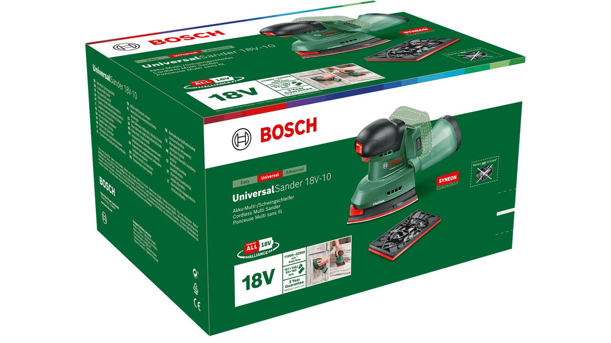 EAN 4053423232073 - Bosch UniversalSander 18V-10 Lijadora orbital 22000 OPM Negro, Verde imagen 3