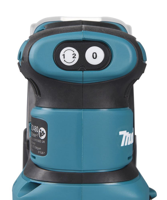 EAN 0088381760720 - Makita DBO480Z lijadora portátil Lijadora rotorbital 14000 OPM Negro, Azul 210 W imagen 11